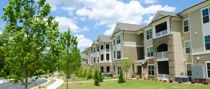 Apartment Complex Outdoor Setting Min